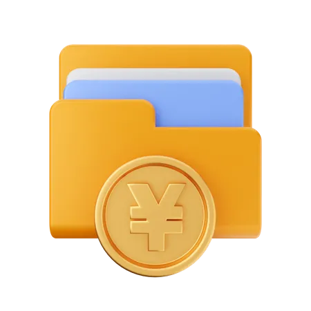 Dossier yen  3D Icon