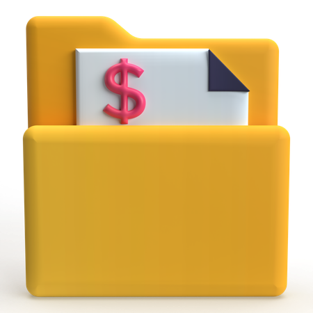 Dossiers de paiement  3D Icon