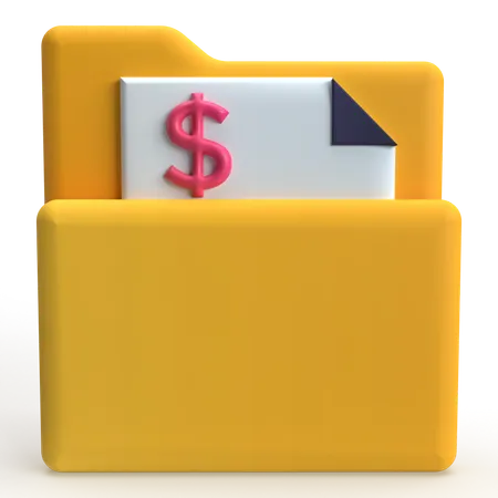 Dossiers de paiement  3D Icon