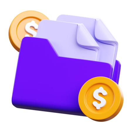 Dossiers financiers  3D Icon