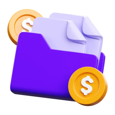 Dossiers financiers  3D Icon