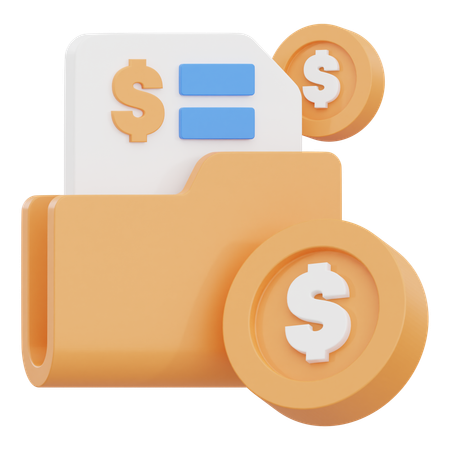 Dossiers financiers  3D Icon