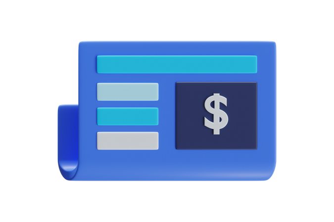 Documents financiers  3D Icon