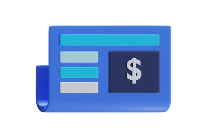 Documents financiers  3D Icon