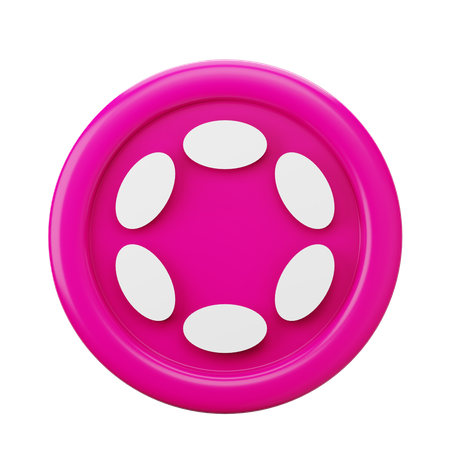 Polkadot Dot Coin  3D Icon