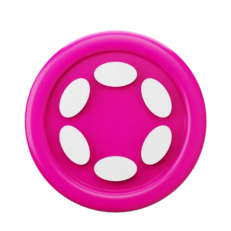 Polkadot Dot Coin  3D Icon