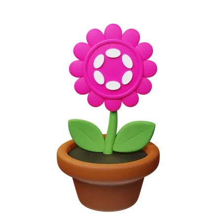 Dot Crypto Plant Pot  3D Icon