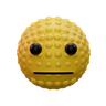 dotted line face emoji 3d logo