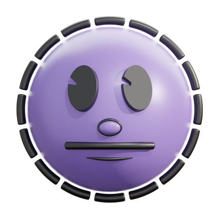 Dotted line face  3D Icon