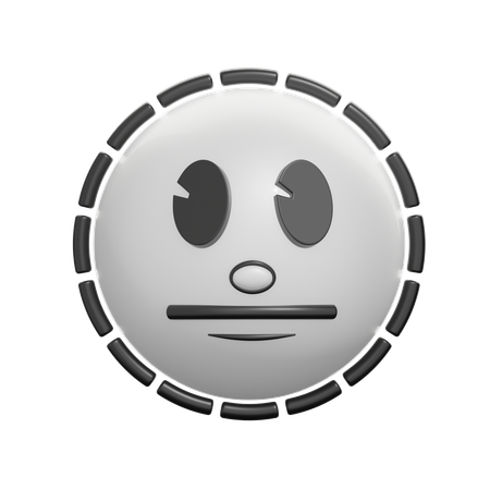 Dotted Line Face  3D Icon