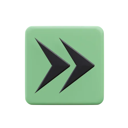 Double Arrow Icon 3 D With Button 3D Icon