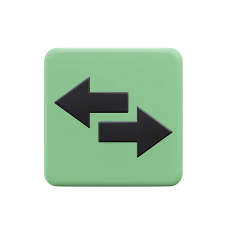 Double Arrow Icon 3 D With Button 3D Icon