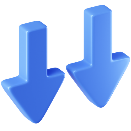 Double Arrow Down  3D Icon