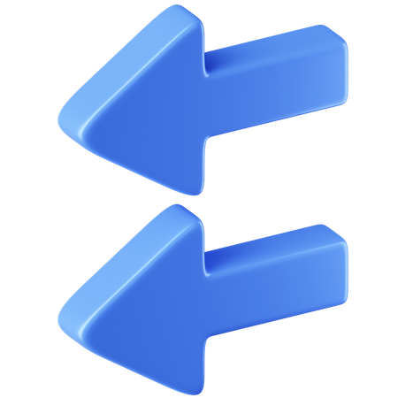 Double Arrow Left  3D Icon