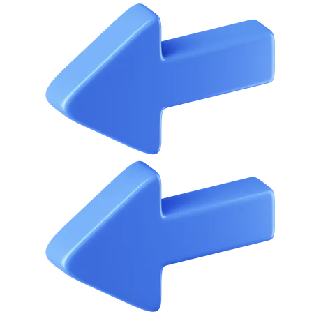 Double Arrow Left  3D Icon