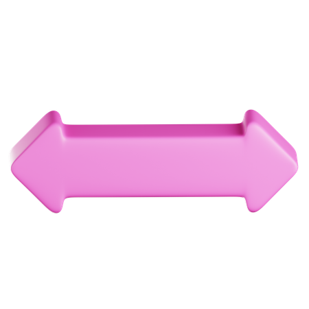 Double Arrow Pointing Left And Right  3D Icon