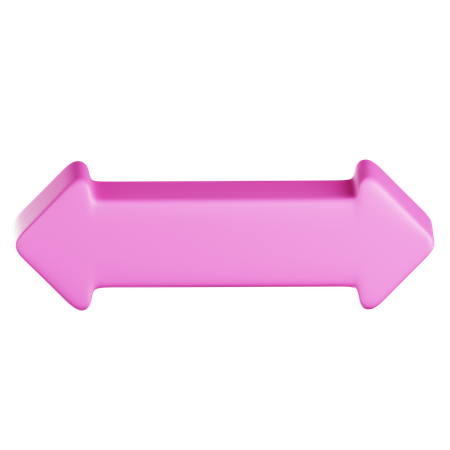 Double Arrow Pointing Left And Right  3D Icon