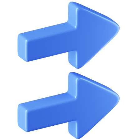 Double Arrow Right  3D Icon