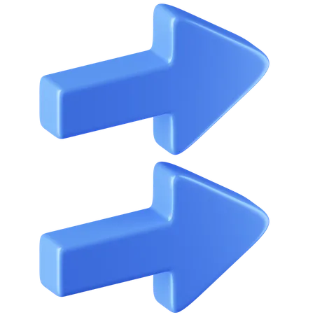 Double Arrow Right  3D Icon