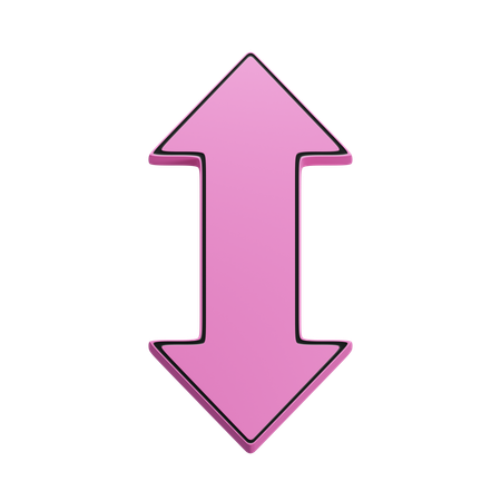 Double arrow vertical  3D Icon