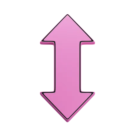Double arrow vertical  3D Icon