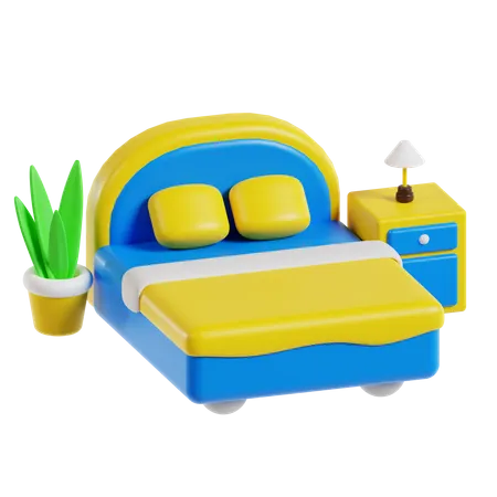 Double Bed  3D Icon