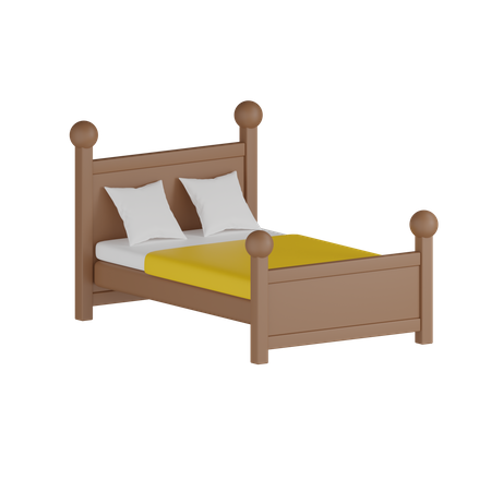 Double Bed  3D Icon