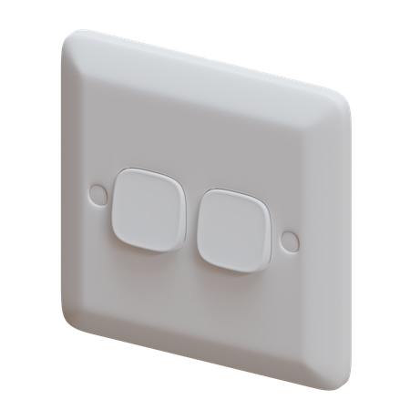 Double Button Switch  3D Icon