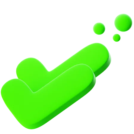 Double Check Mark  3D Icon