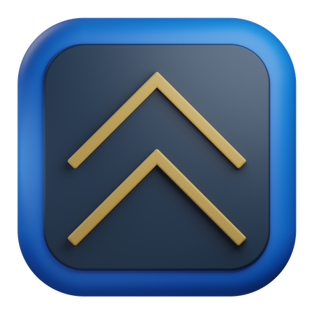 Double chevron arrow up  3D Icon