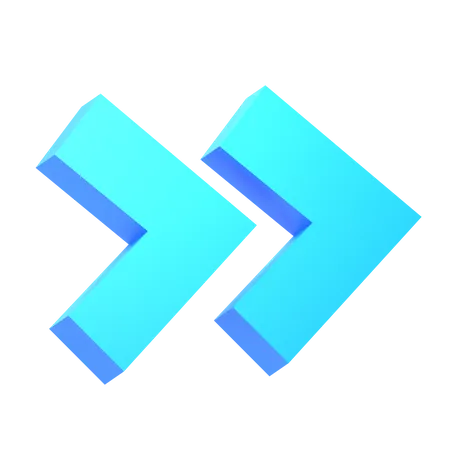 Double chevron droit  3D Icon