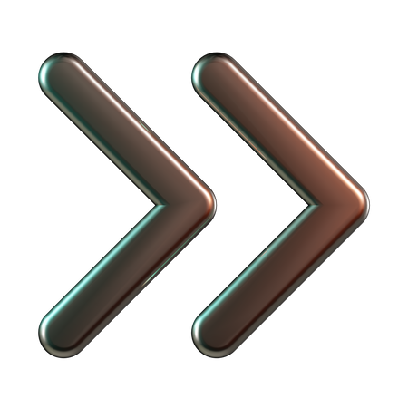 Double chevron à droite  3D Icon