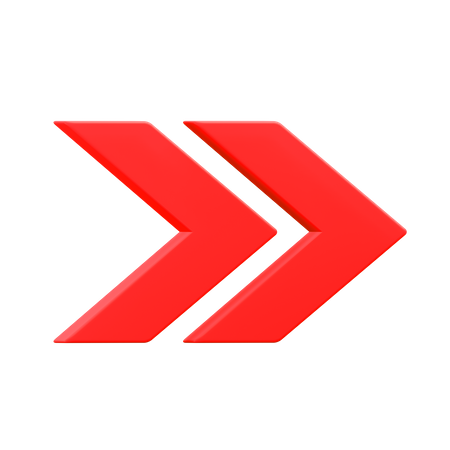 Double chevron droit  3D Icon