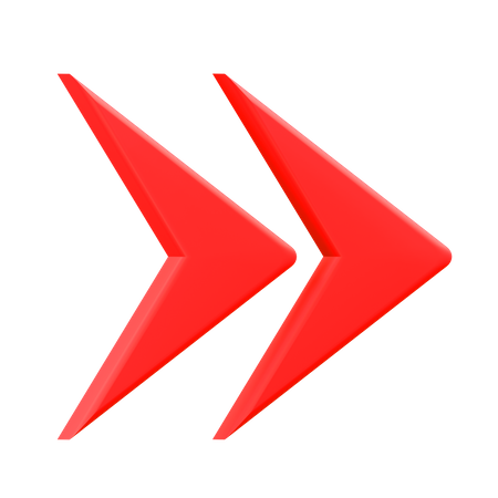 Double chevron droit  3D Icon