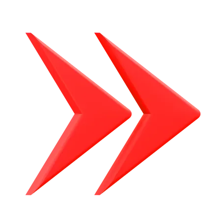 Double chevron droit  3D Icon