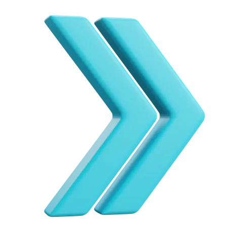 Double chevron droit  3D Icon