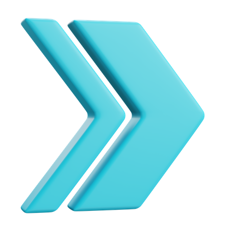 Double chevron droit  3D Icon