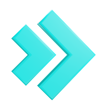 Double chevron droit  3D Icon