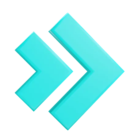 Double chevron droit  3D Icon