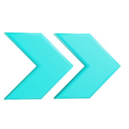 Double chevron droit  3D Icon