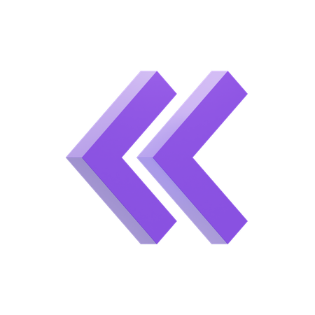 Double Chevron Left  3D Icon