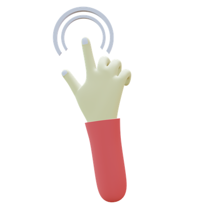 Geste du doigt en appuyant deux fois  3D Icon