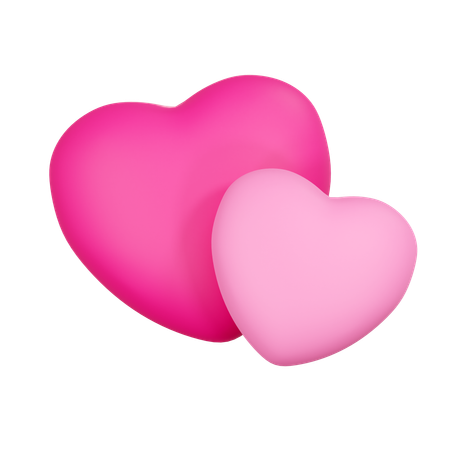 Double coeur  3D Icon