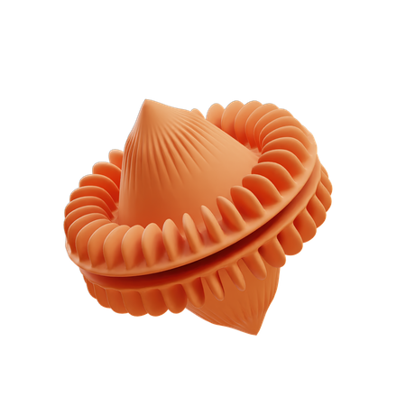 Double cone extrusion  3D Illustration