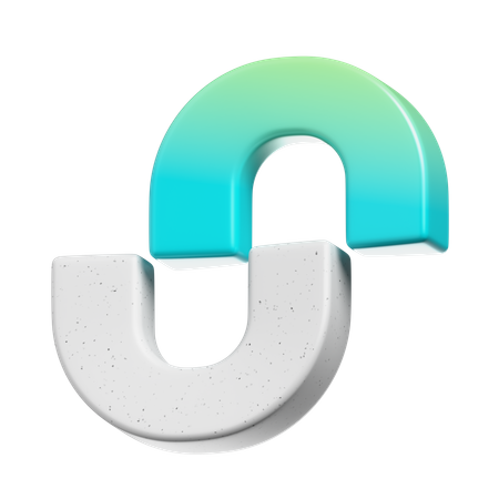 Double Curved Shape  3D Icon