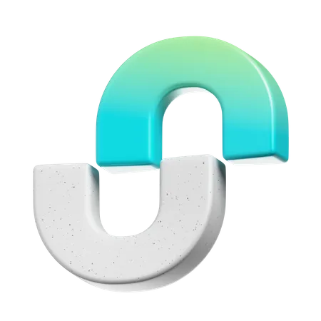 Double Curved Shape  3D Icon