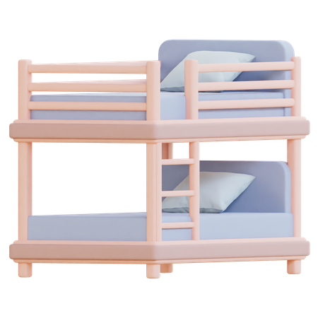 Double Deck Bed  3D Icon