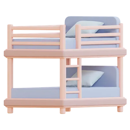 Double Deck Bed  3D Icon