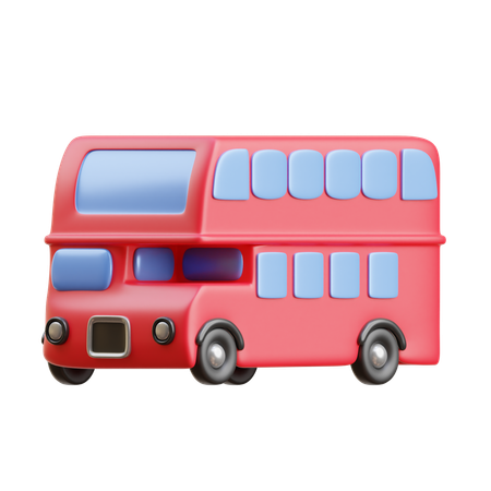 Double Decker Bus  3D Icon