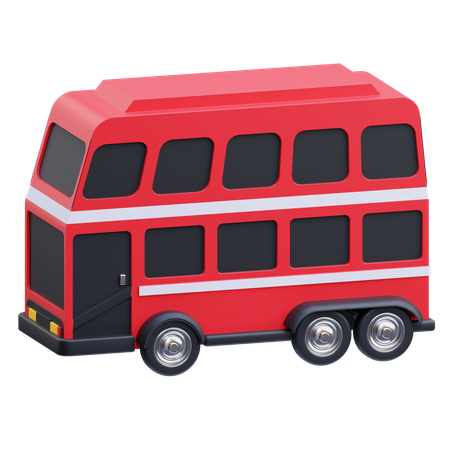 Double Decker Bus  3D Icon